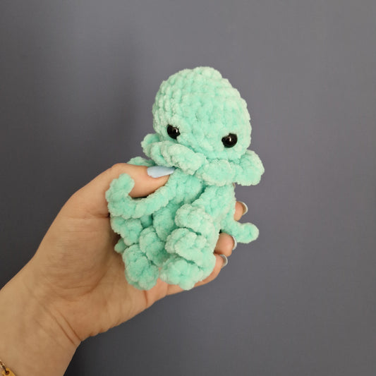 Mint green jellyfish crochet animal