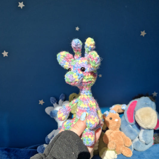 Crochet rainbow giraffe