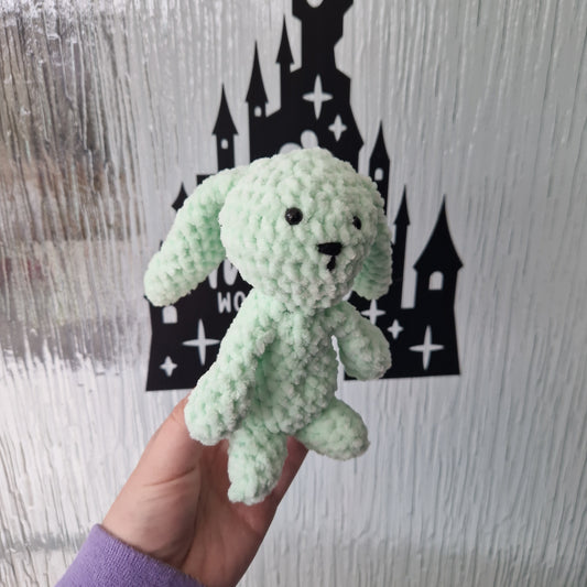 Chunky, super soft crochet mint green bunny