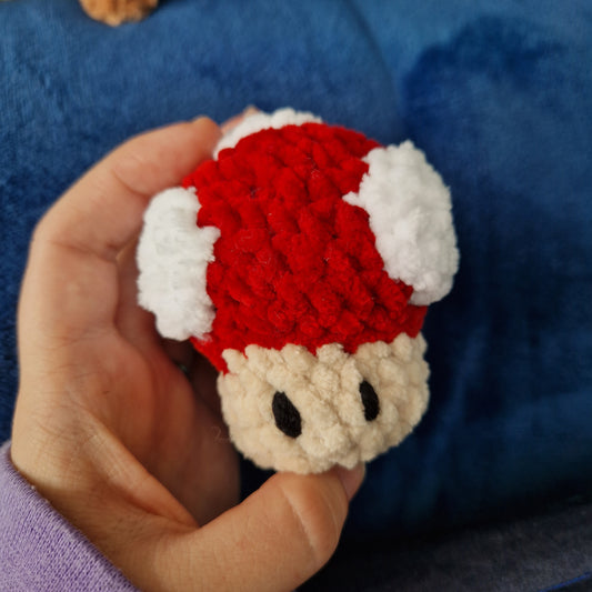 Power up crochet mushroom