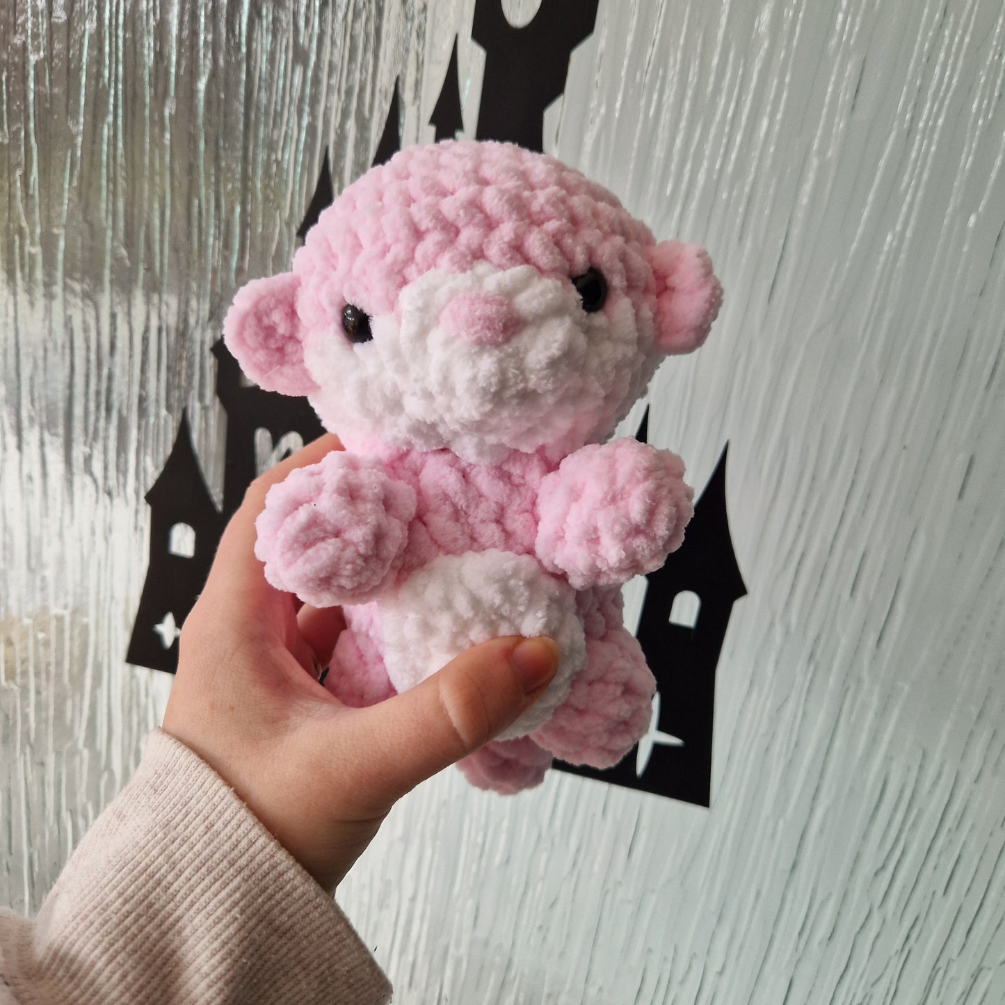 Large Crochet Chunky, super soft baby pink otter