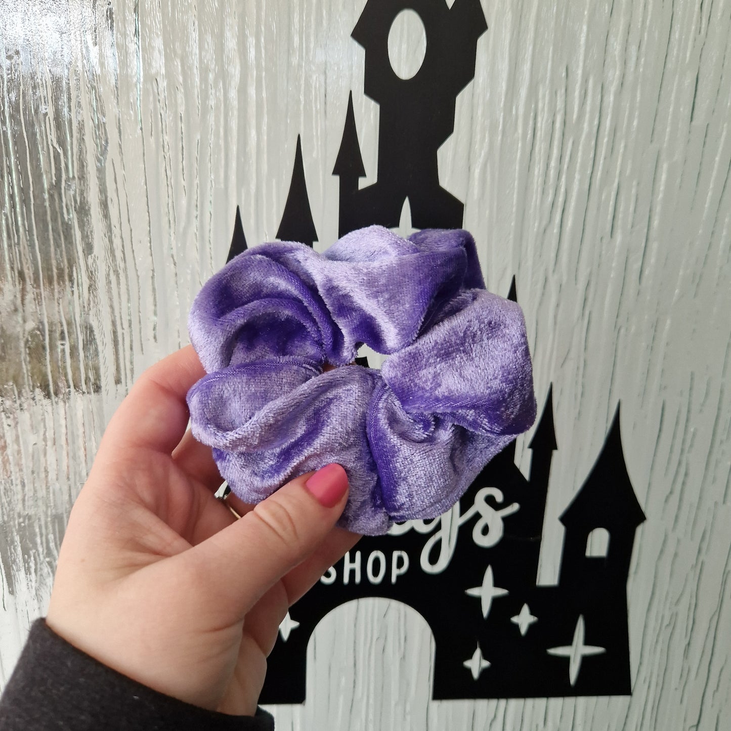 Light Purple velvet hair scrunchie