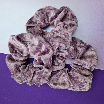 Dusty purple velvet hair scrunchie