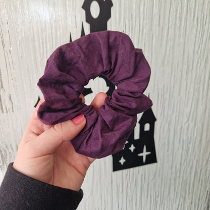 Purple cotton hair scrunchie