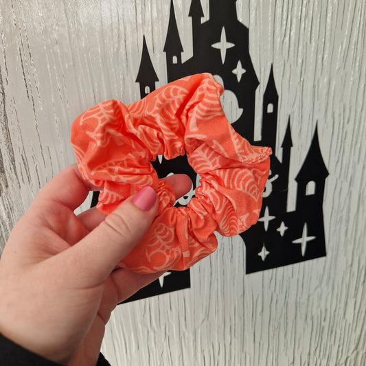 Peach leaf cotton hair scrunchie