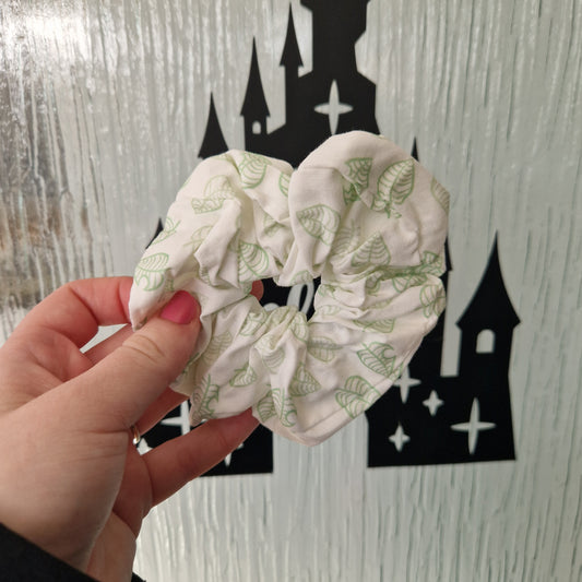 Mini leaf cotton hair scrunchie