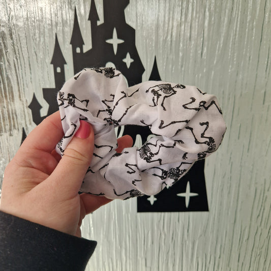 Skeleton polycotton hair scrunchie