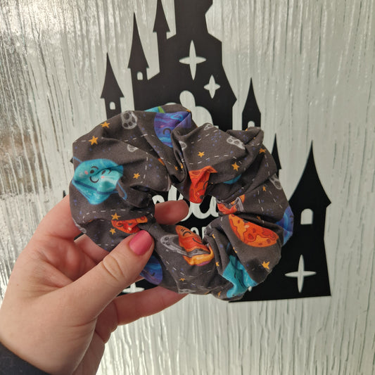 Space planet cotton hair scrunchie