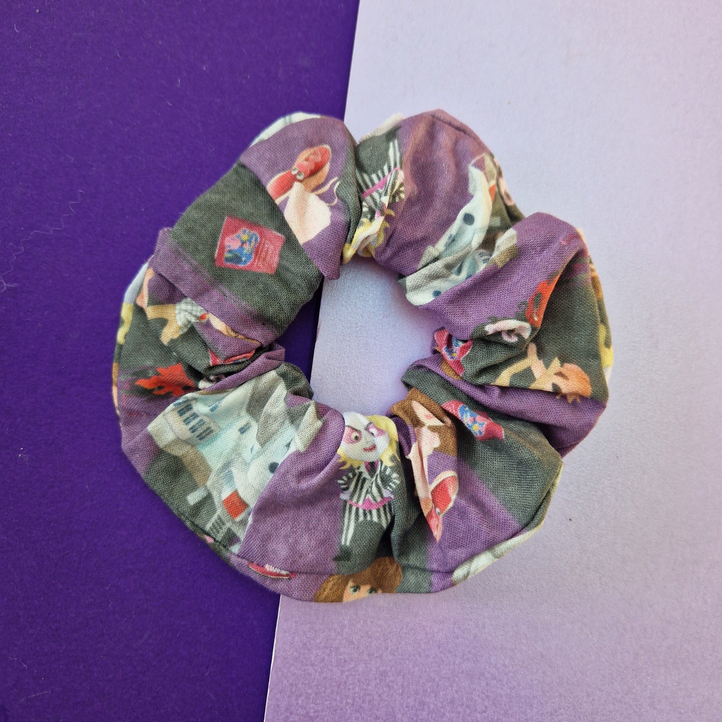 Beetle cotton hair scrunchie