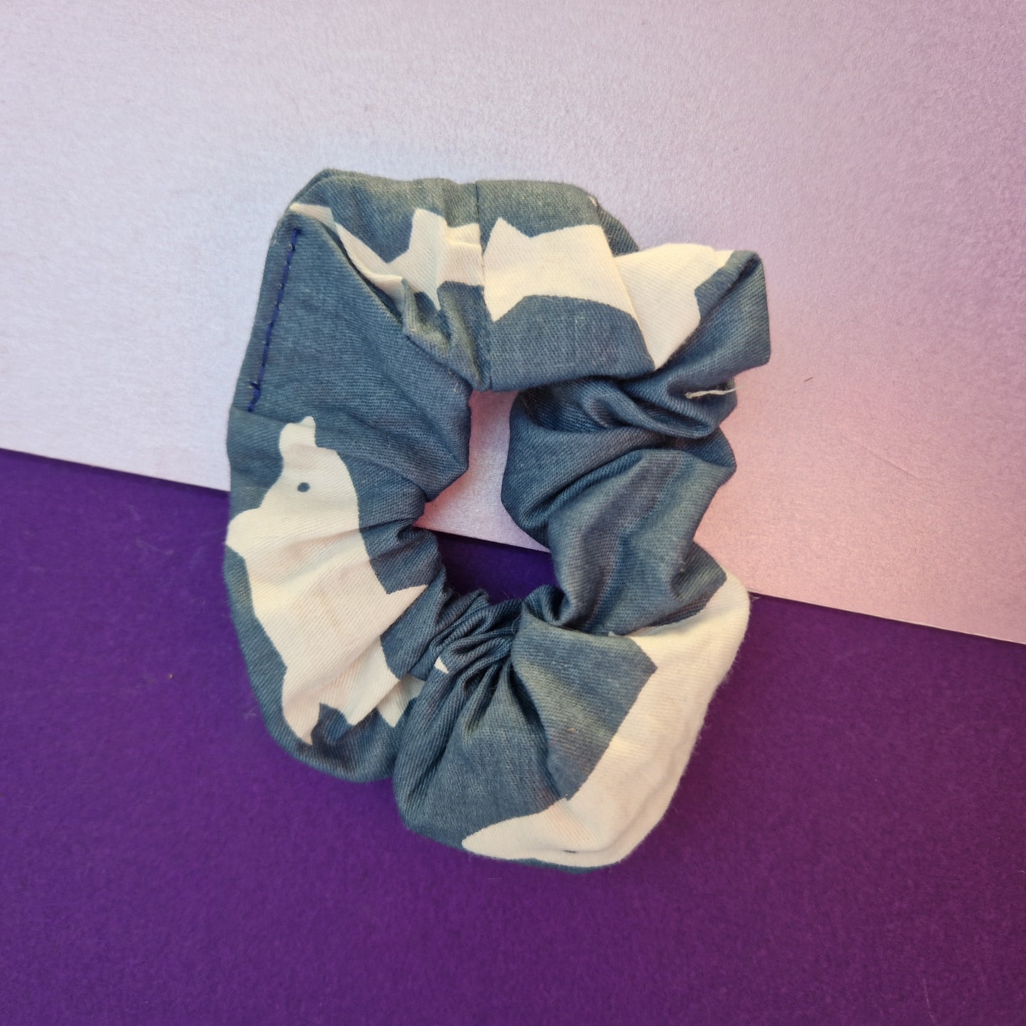 Dolphin cotton hair scrunchie