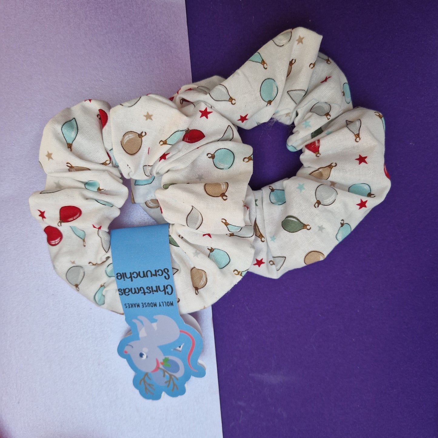 Bauble cotton hair scrunchie