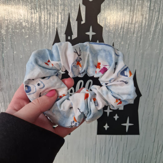 Talking snowman cotton hair scrunchie