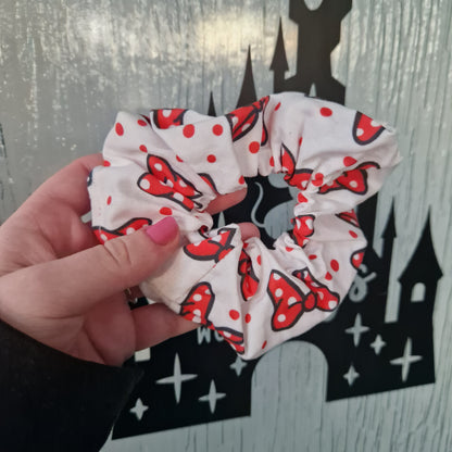 Bow cotton hair scrunchie