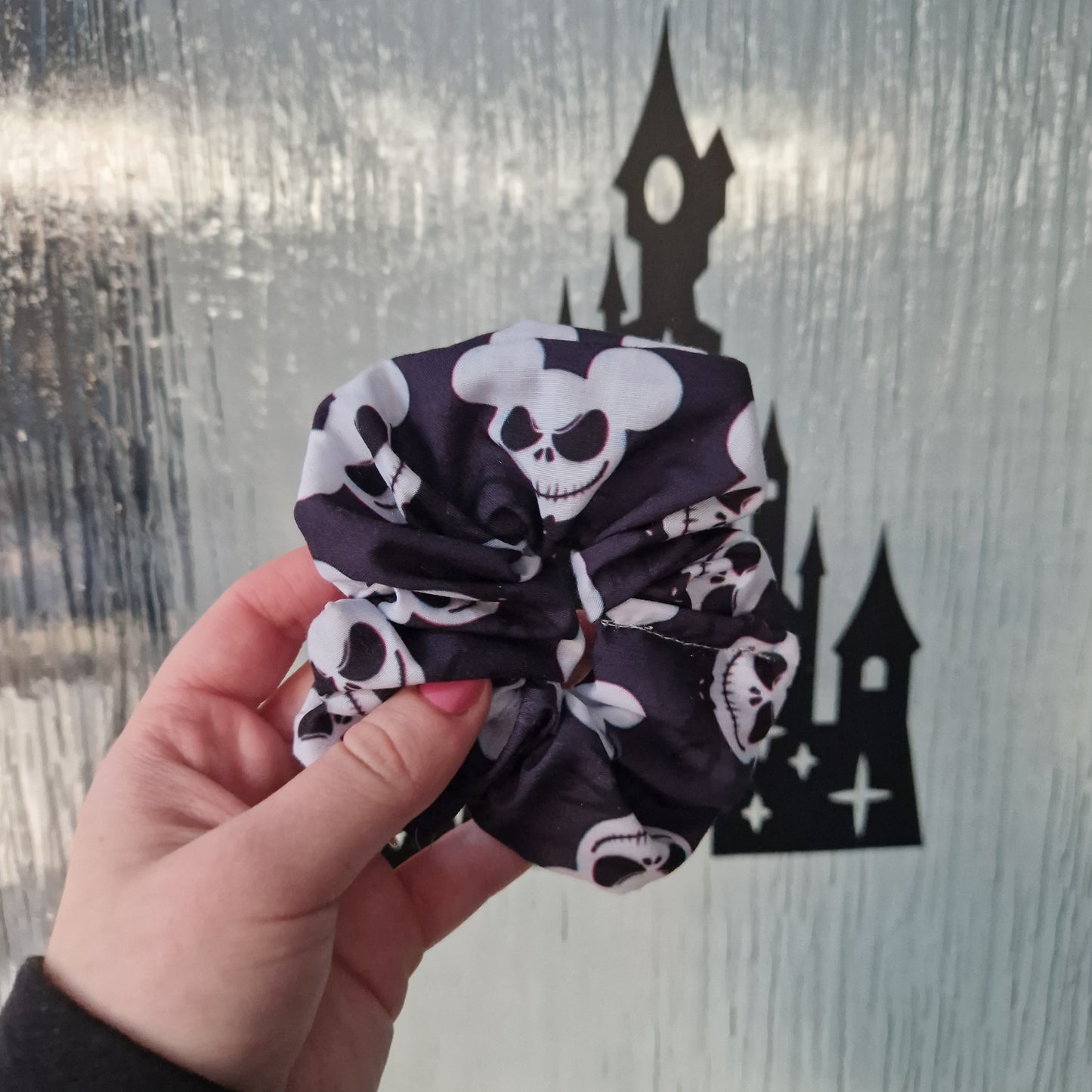 Spooky mouse cotton hair scrunchie