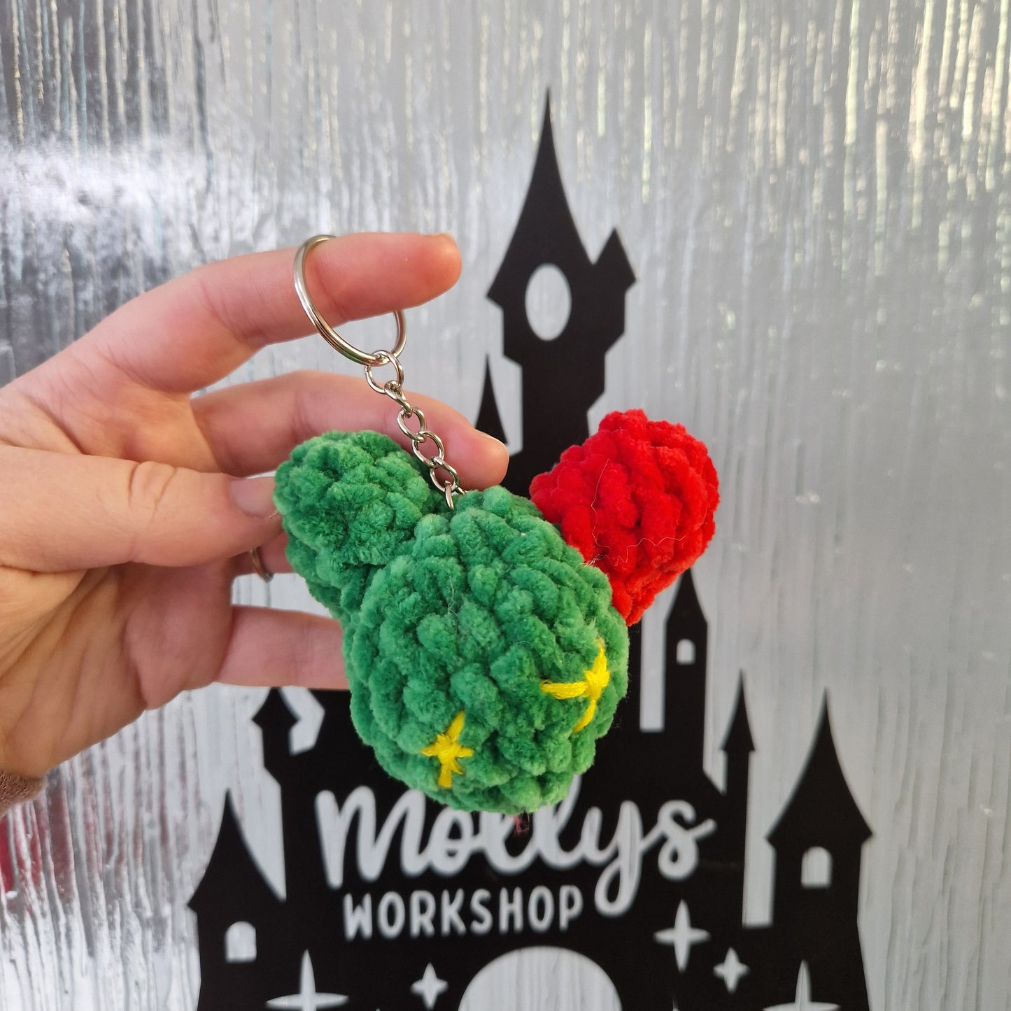 Lost Boy chunky crochet mouse keyring