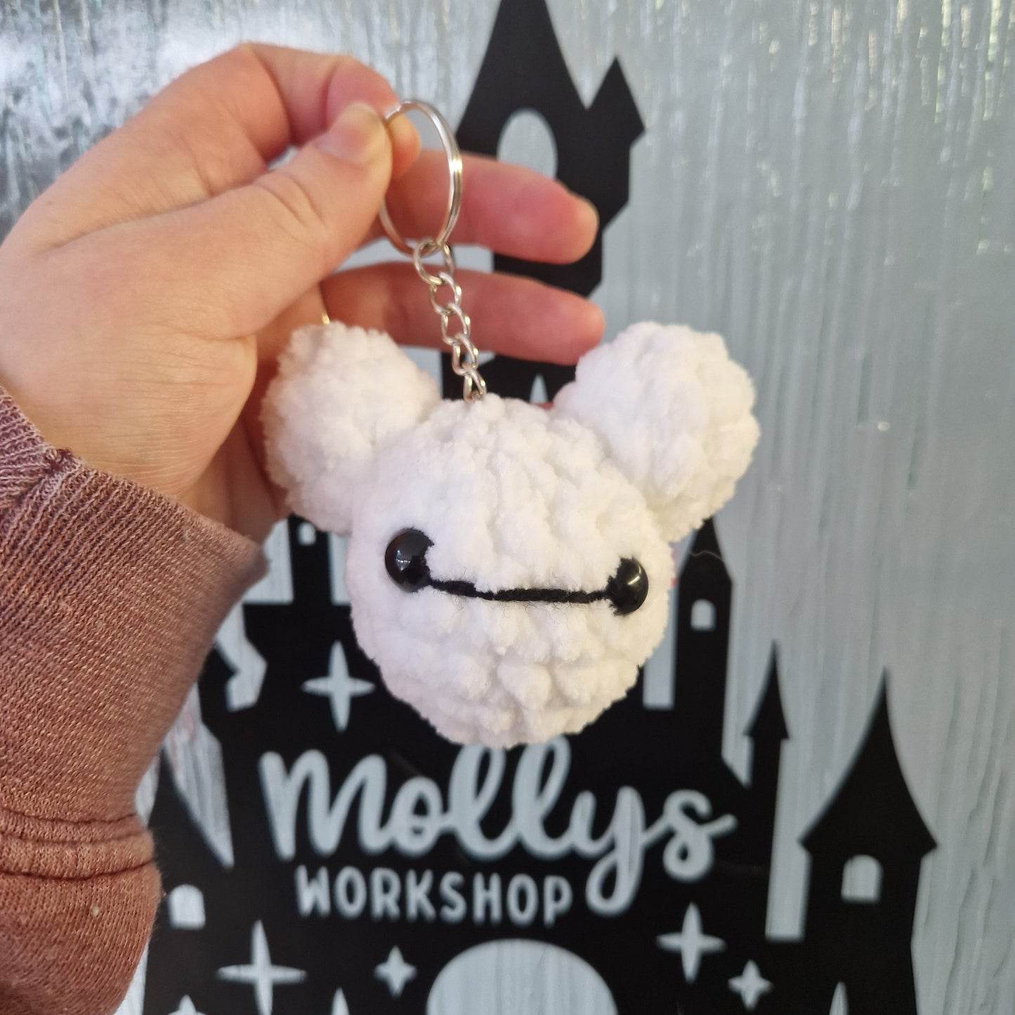 Healthcare Companion chunky crochet mouse keyring