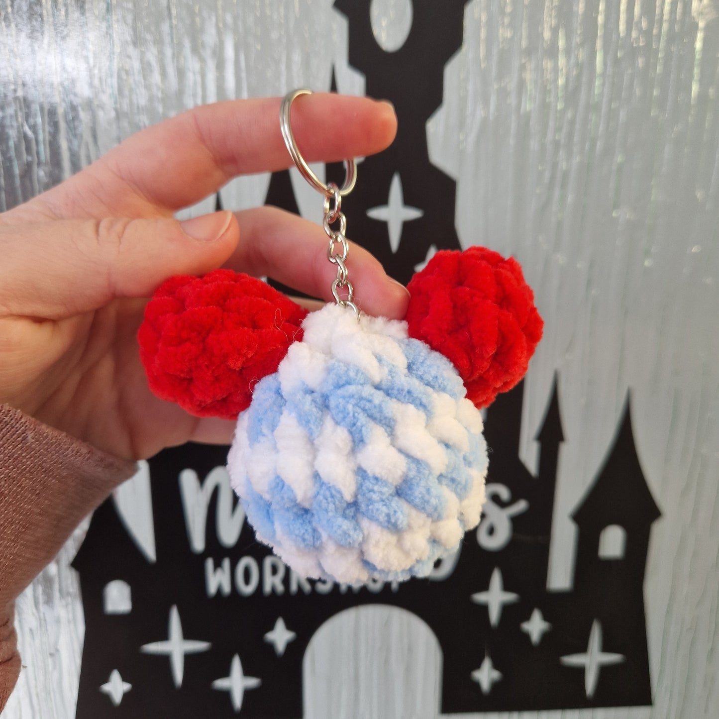 Mr Pirate chunky crochet mouse keyring