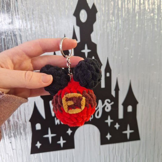 Gaston chunky crochet mouse keyring