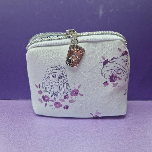 The Lost Princess mini triangle shaped pouch cosmetic bag with lantern zipper pull