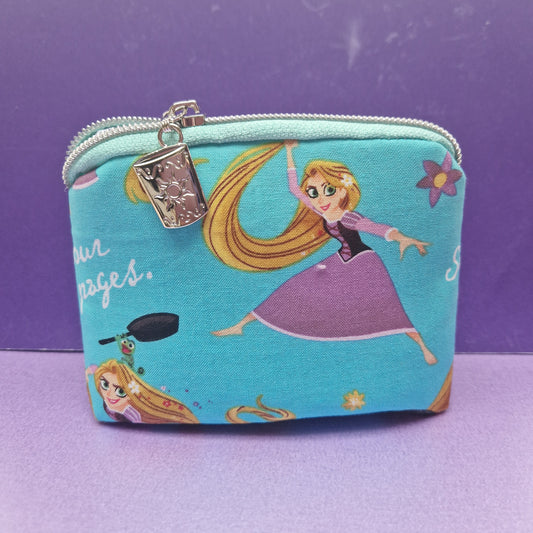 The Lost Princess mini triangle shaped pouch cosmetic bag with floating lantern zipper pull