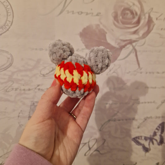 Flying Elephant chunky crochet mouse keyring