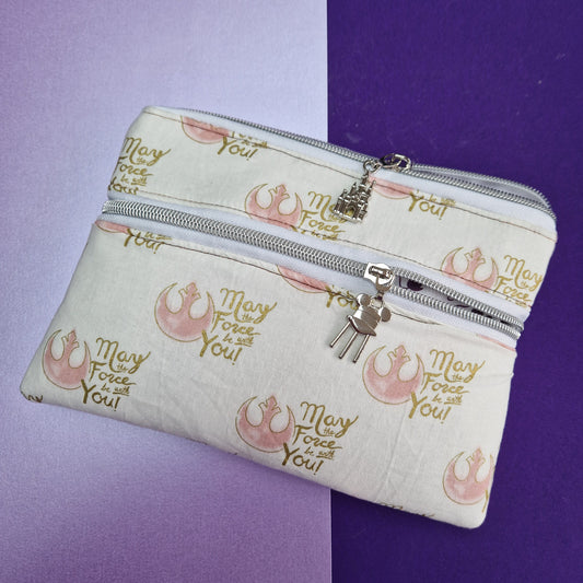 The Force double zipper pouch
