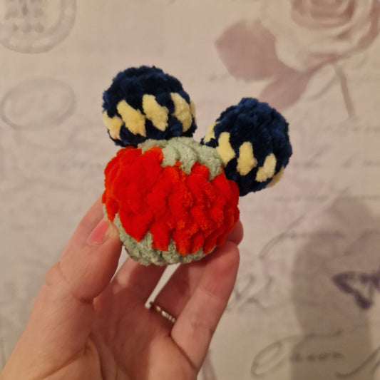 Jiminy chunky crochet mouse keyring