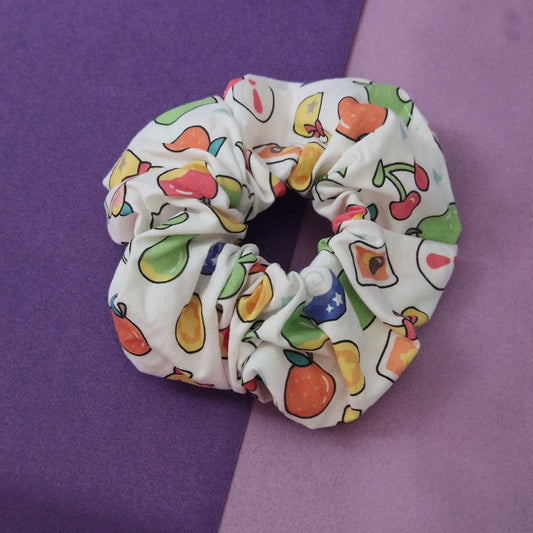 Animal island icon themed cotton hair scrunchie