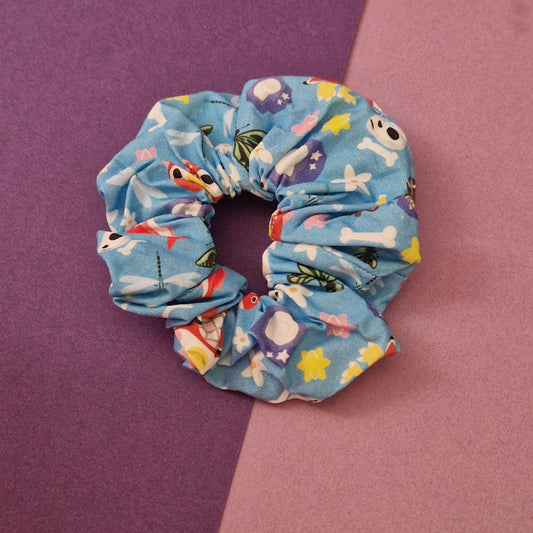 Animal island museum owl themed cotton hair scrunchie