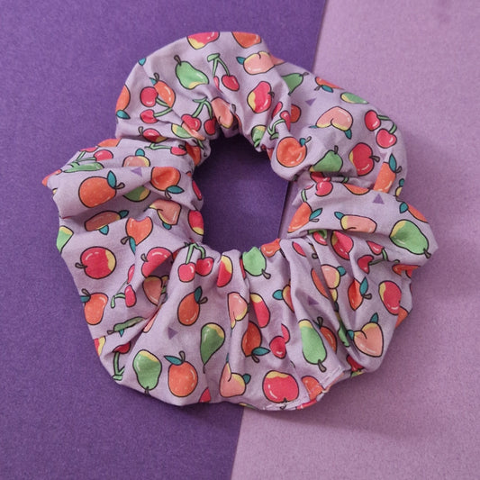 Animal island fruit themed cotton hair scrunchie