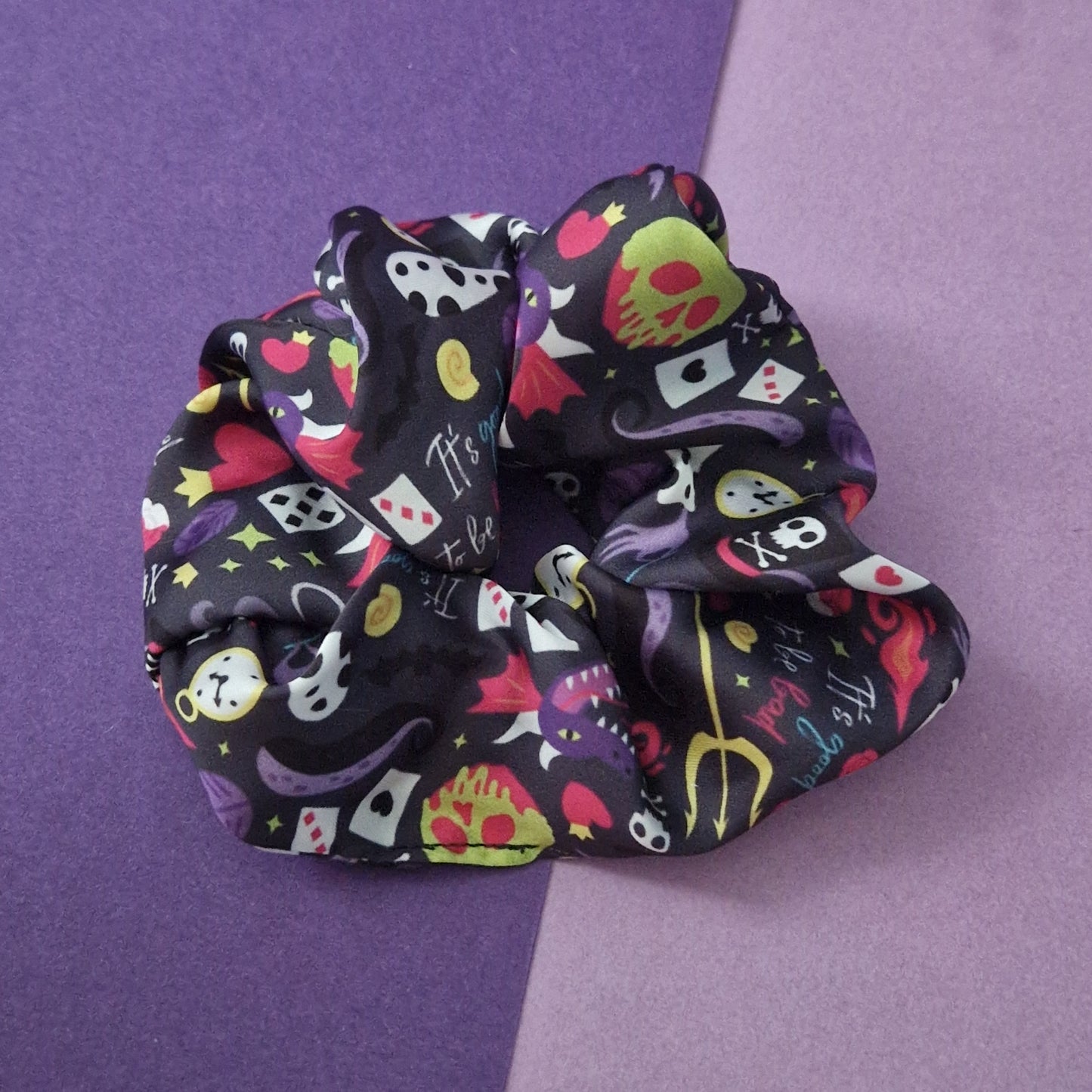 Villain themed cotton hair scrunchie