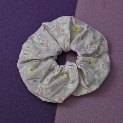 Lilac Studios Park icon themed cotton hair scrunchie