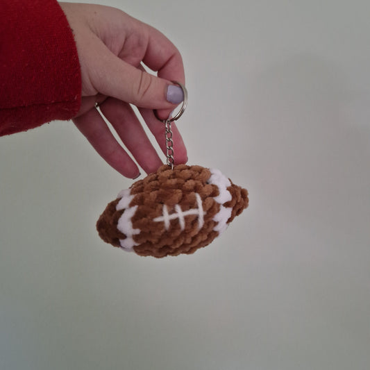 American Football crochet keyring