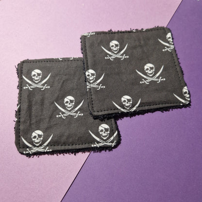 Skull reusable Terry towelling wipe