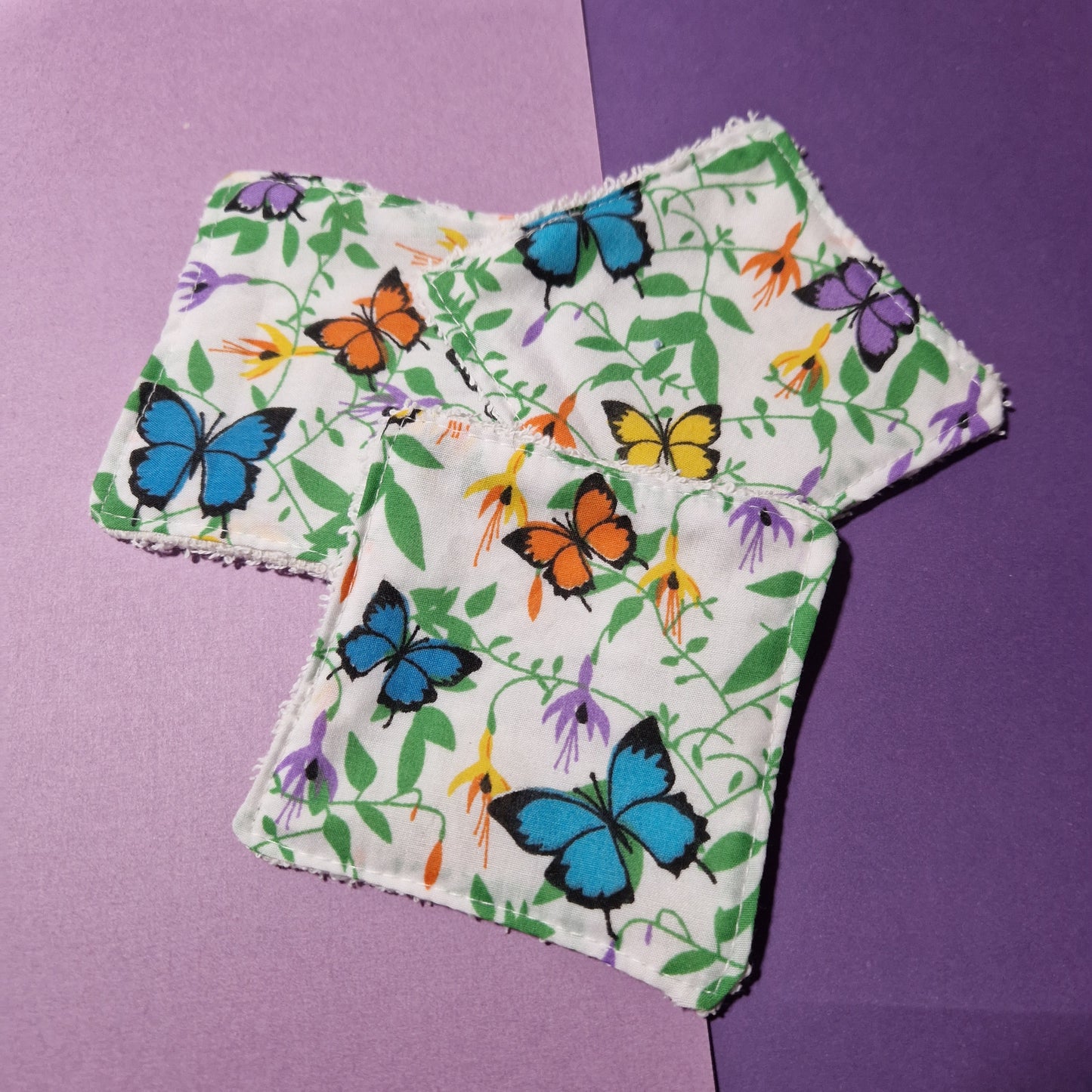 Butterfly reusable Terry towelling wipe