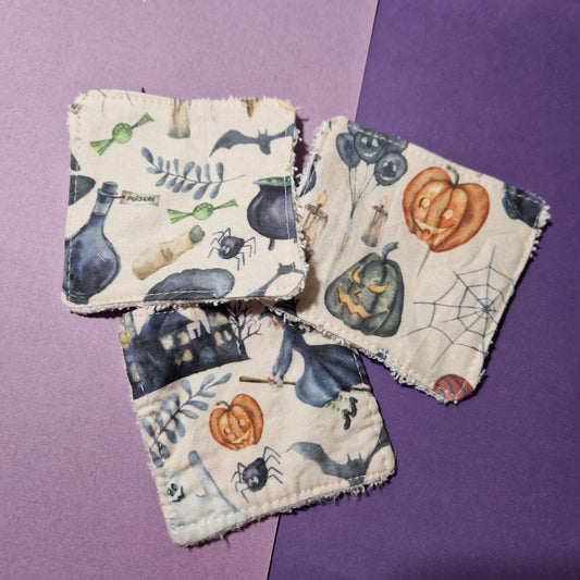 Spooky reusable Terry towelling wipe