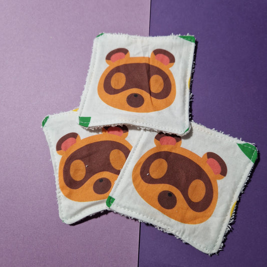 Raccoon reusable Terry towelling wipe