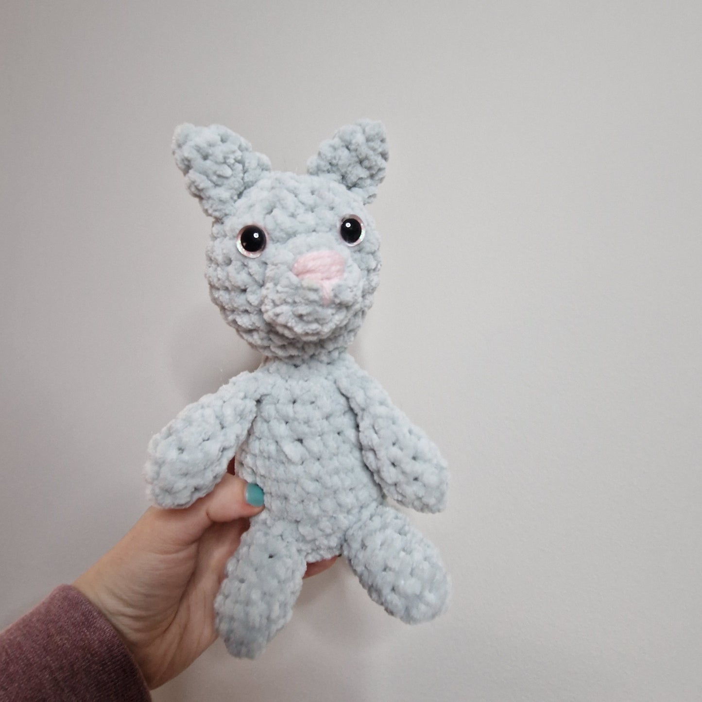 Grey cat crochet plushie