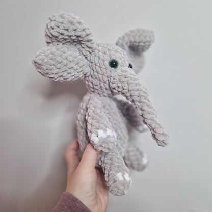 Grey elephant crochet plushie