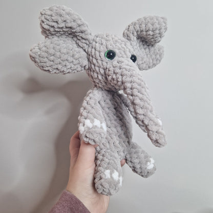 Grey elephant crochet plushie