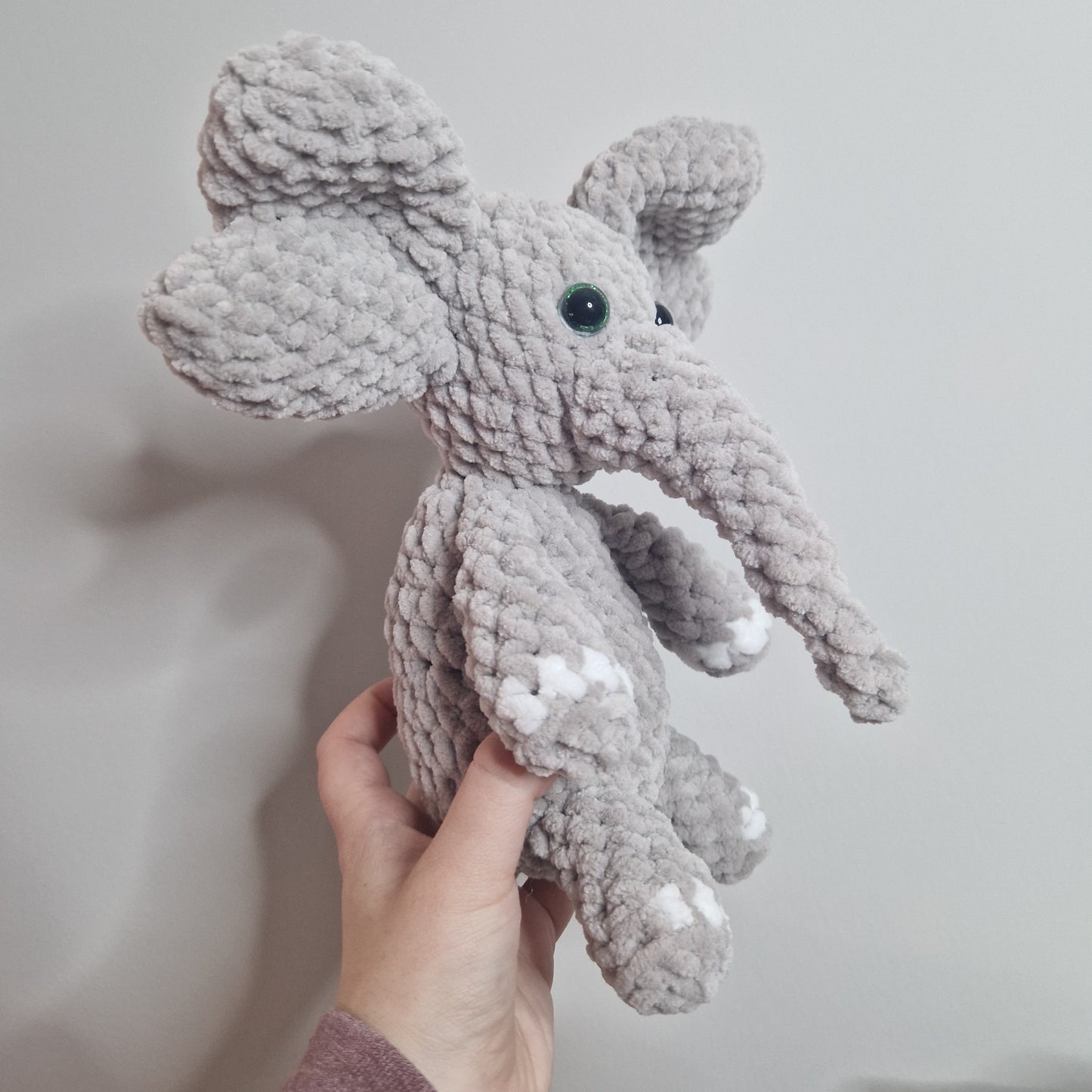 Grey bunny crochet plushie