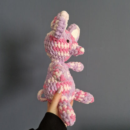 Pink mouse crochet plushie