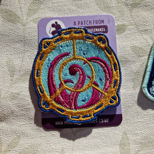 Practically perfect Nautilus iron-on embroidered patch 1