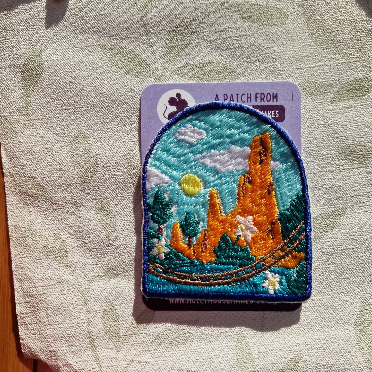 Practically perfect Big Thunder iron-on embroidered patch 1