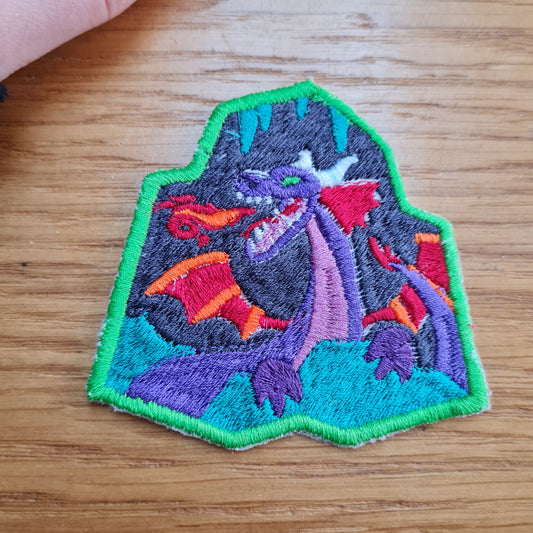 Practically perfect dragon 1 iron-on embroidered patch