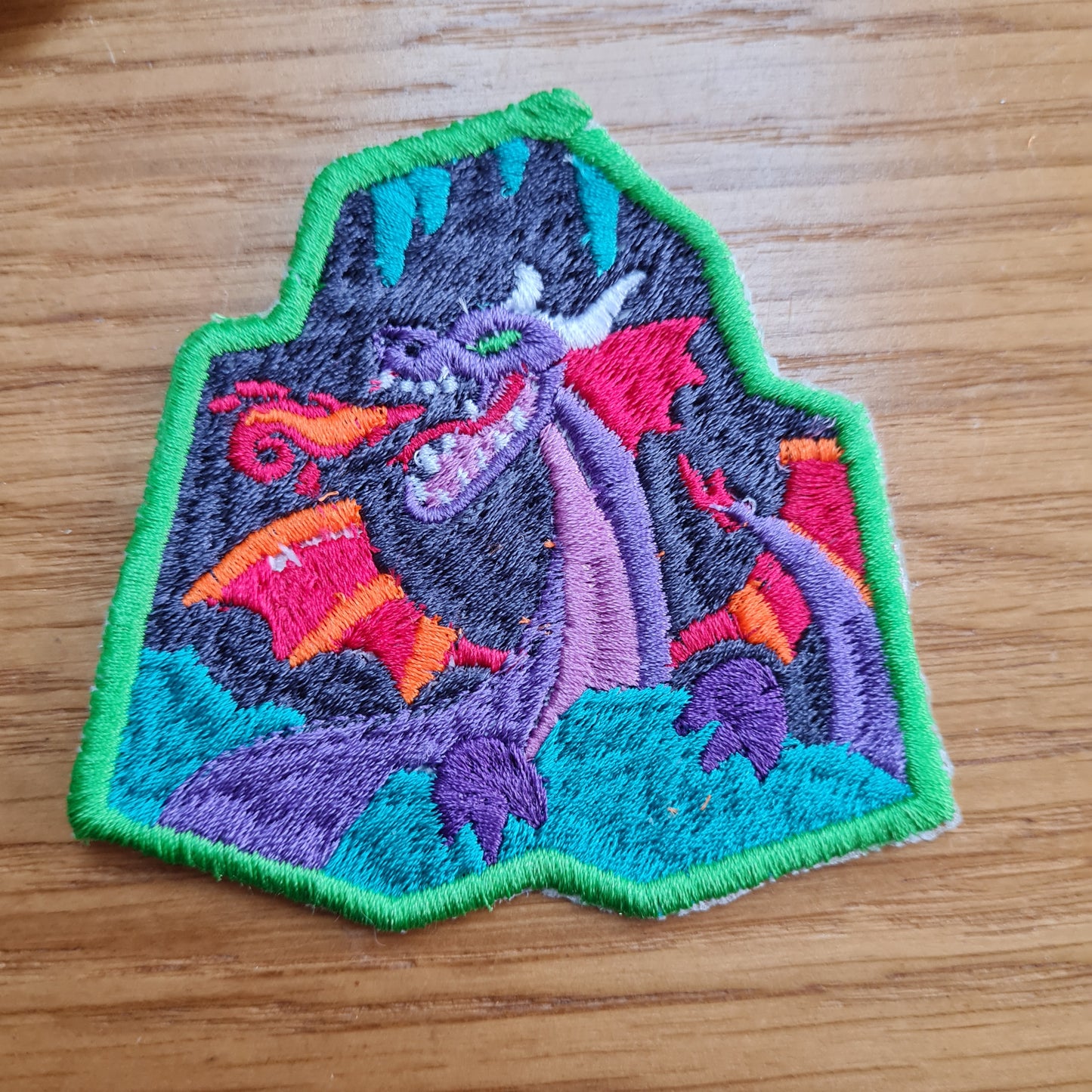 Practically perfect dragon 6 iron-on embroidered patch