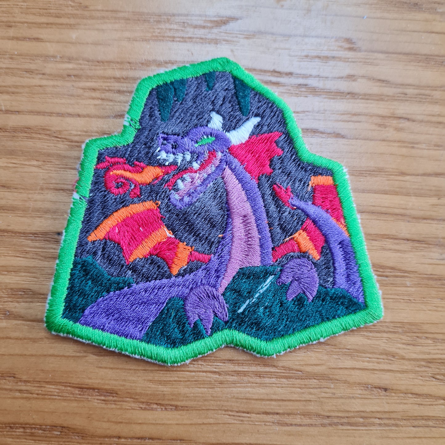 Practically perfect dragon 8 iron-on embroidered patch