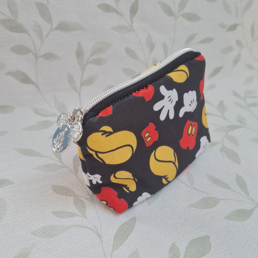 Mini Cafe Mouse lined triangle cosmetic bag with zipper