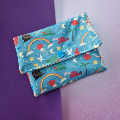 Pirates, mermaids and fairies double pocket Face Wipe Snap Pouch