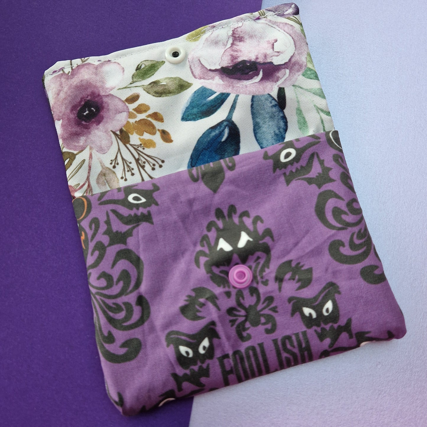 Foolish Mortals double pocket Face Wipe Snap Pouch